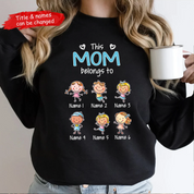 Personalized Mom Grandma Belongs To Kids Name T Shirt