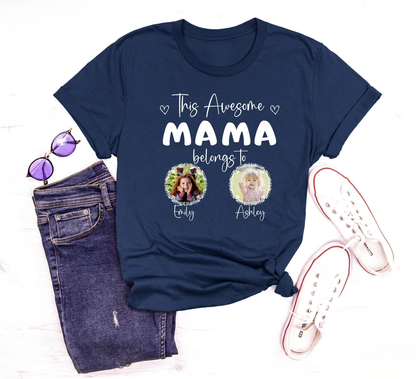 Dieses tolle Mama gehört zu Kinderfoto T-Shirt