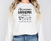 Mothers Day Gift, Grandma Shirt, Personalized Names Tee