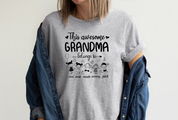 Mothers Day Gift, Grandma Shirt, Personalized Names Tee