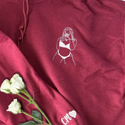 Custom｜Embroidered｜Portrait Sweatshirt｜Custom Couple Portrait