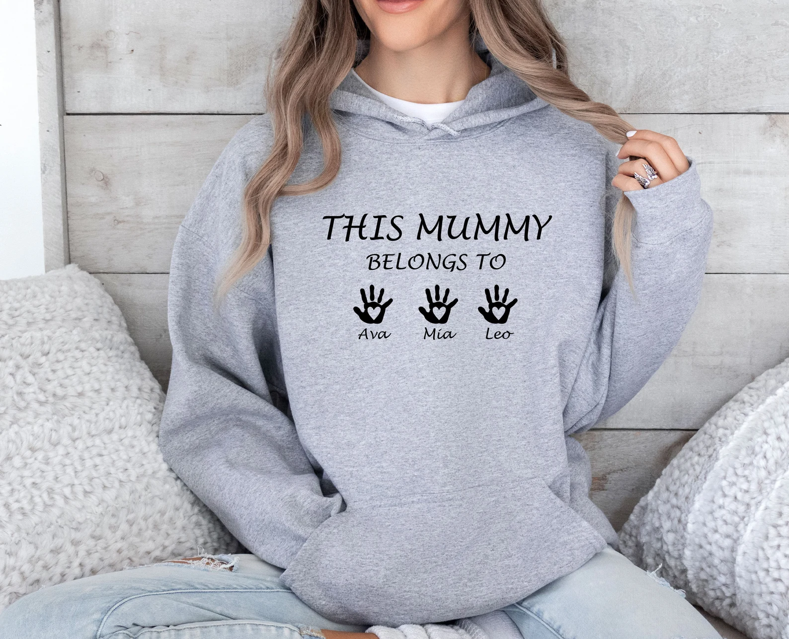 This Mummy Belongs, Custom Mama Hoodie, Personalised Mum, Mummy Gift