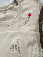 Mama Embroidered Sweatshirt｜Custom Mama Crewneck｜With Kids Names