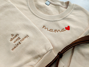 Mama Embroidered Sweatshirt｜Custom Mama Crewneck｜With Kids Names