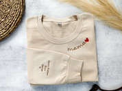 Mama Embroidered Sweatshirt｜Custom Mama Crewneck｜With Kids Names