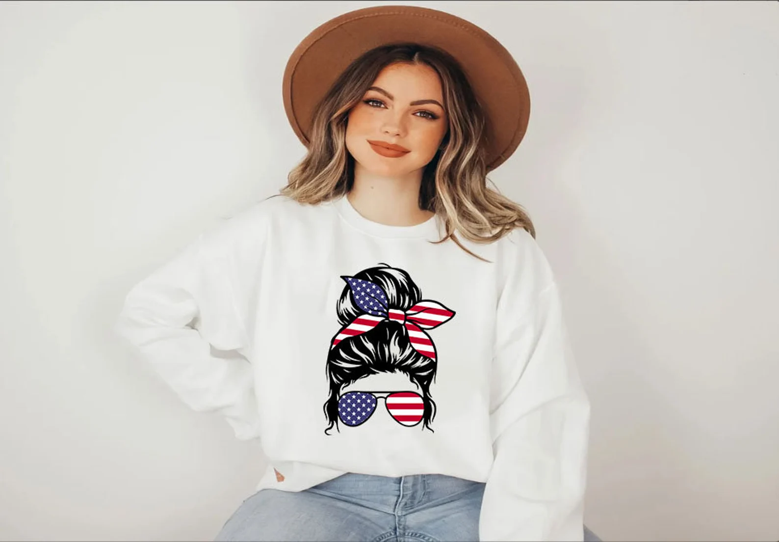 USA Girl Sweatshirt, 4th Of July Sweatshirt, Memorial Day