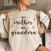 Family Personalized Custom Unisex Sweatshirt With Design On Sleeve