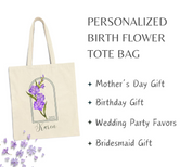 March Birth Flower Gift, Personalized Mother's Day Gift, March Birthday Gift with Name