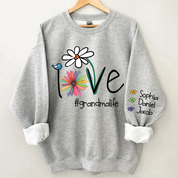 Personalized Love Grandma Life Flower T-shirt Sweatshirt Hoodie