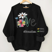 Personalized Love Grandma Life Flower T-shirt Sweatshirt Hoodie