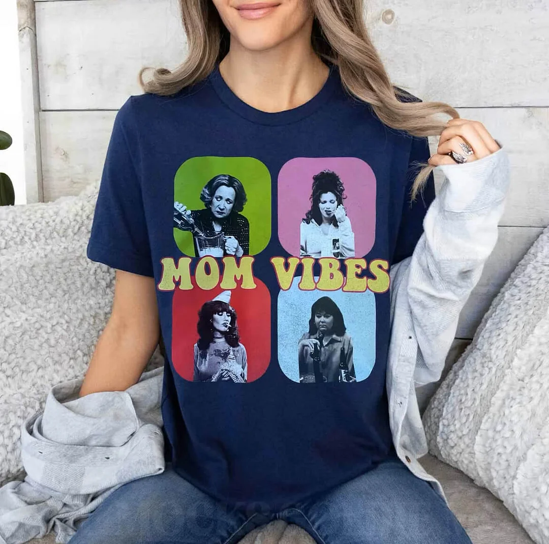 Custom Mom Vibes Vintage Photo Tee Sweatshirt