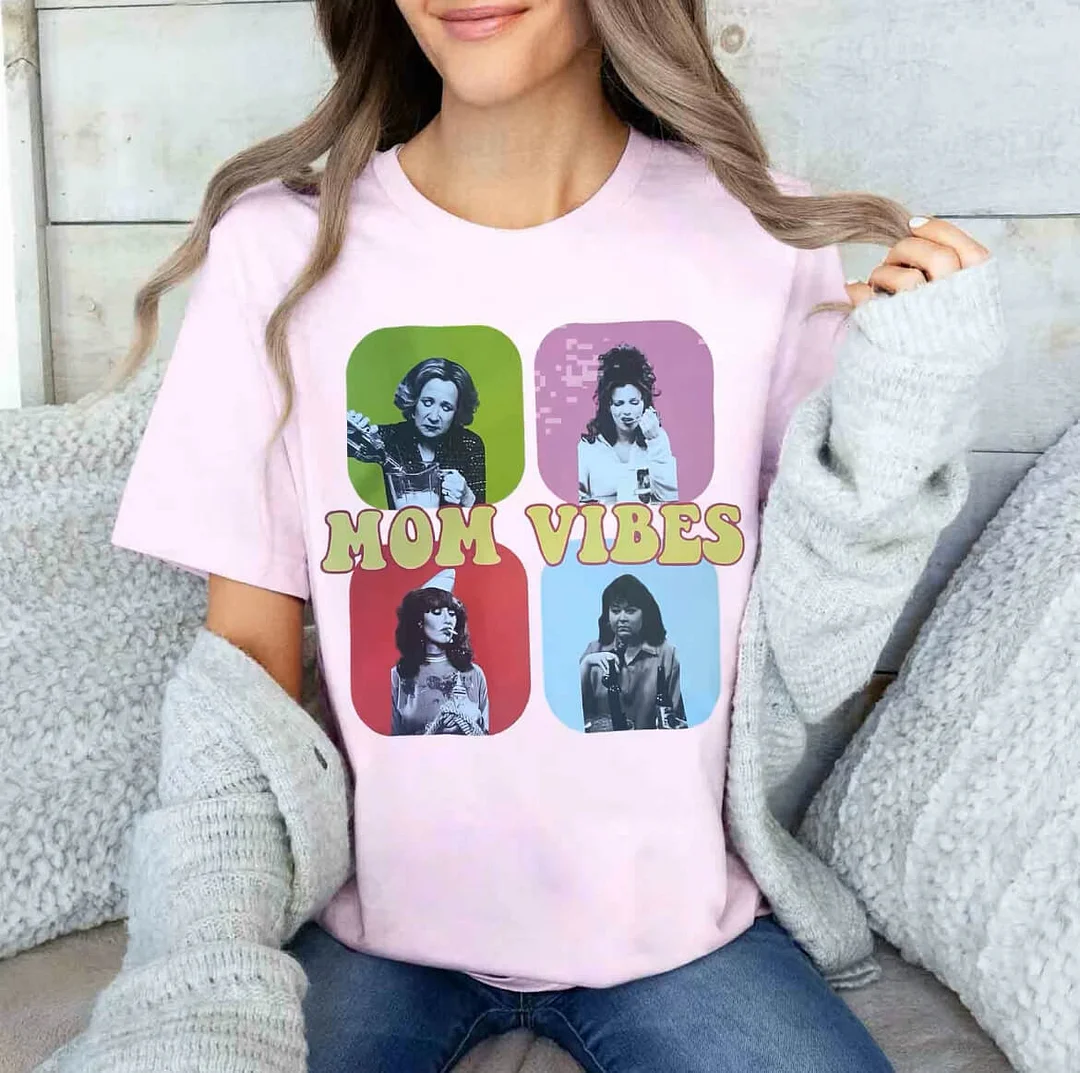 Custom Mom Vibes Vintage Photo Tee Sweatshirt