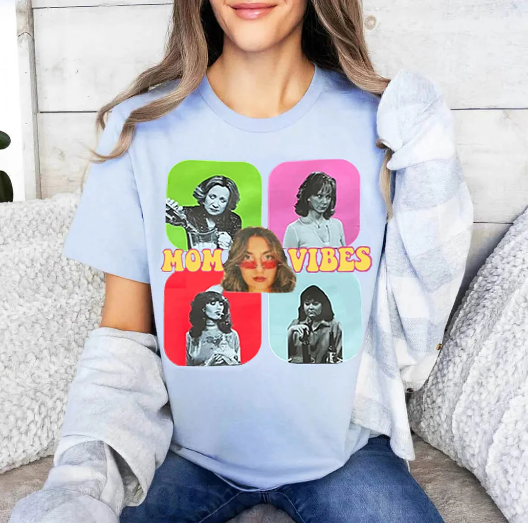 Custom Mom Vibes Vintage Photo Tee Sweatshirt