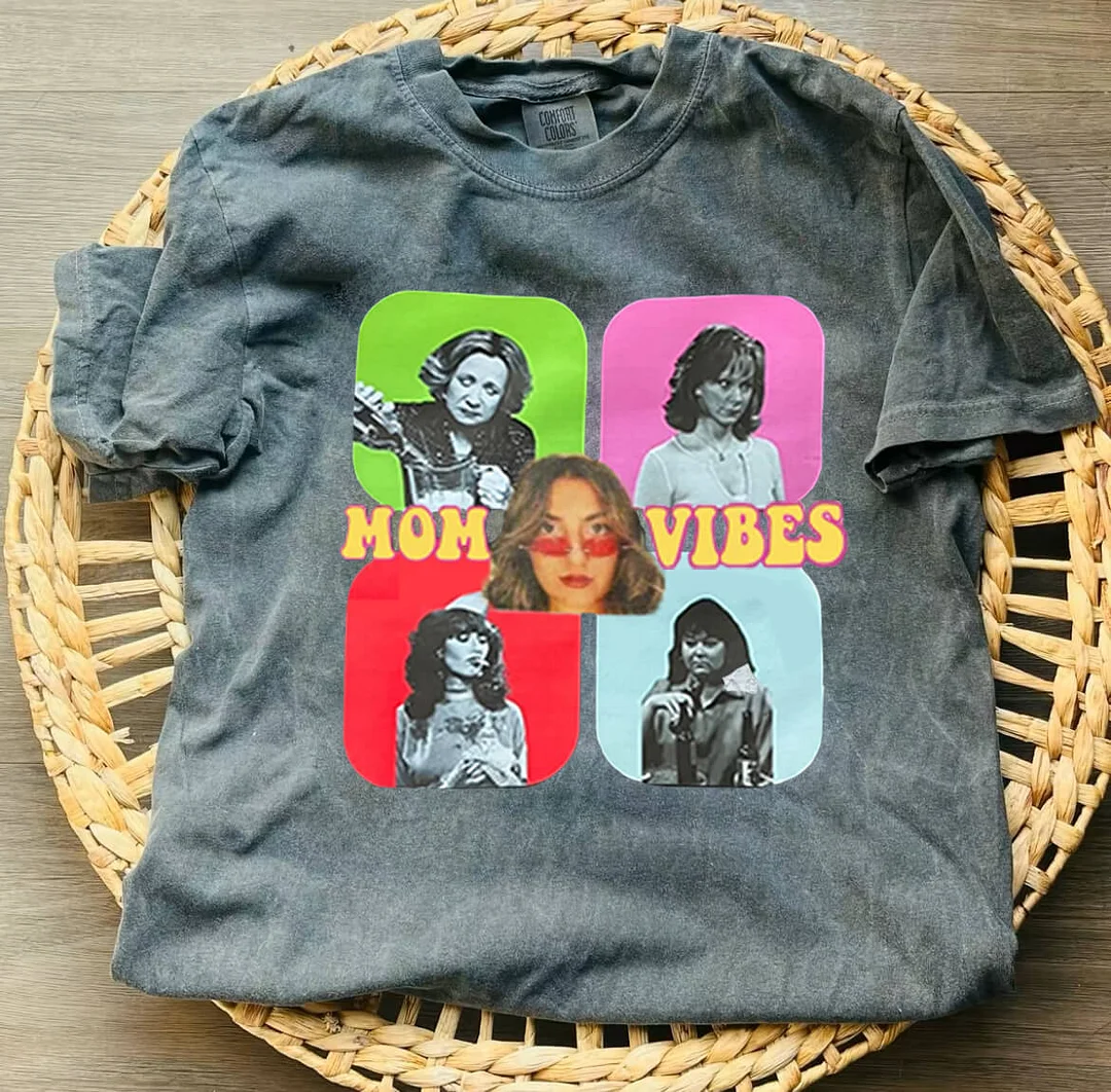 Custom Mom Vibes Vintage Photo Tee Sweatshirt