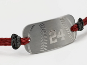 Baseball or softball bracelets, personalized waterproof sports bracelet, team gifts