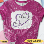 Personalized Mom Grandma And Kids Heart T-shirt Sweatshirt Hoodie