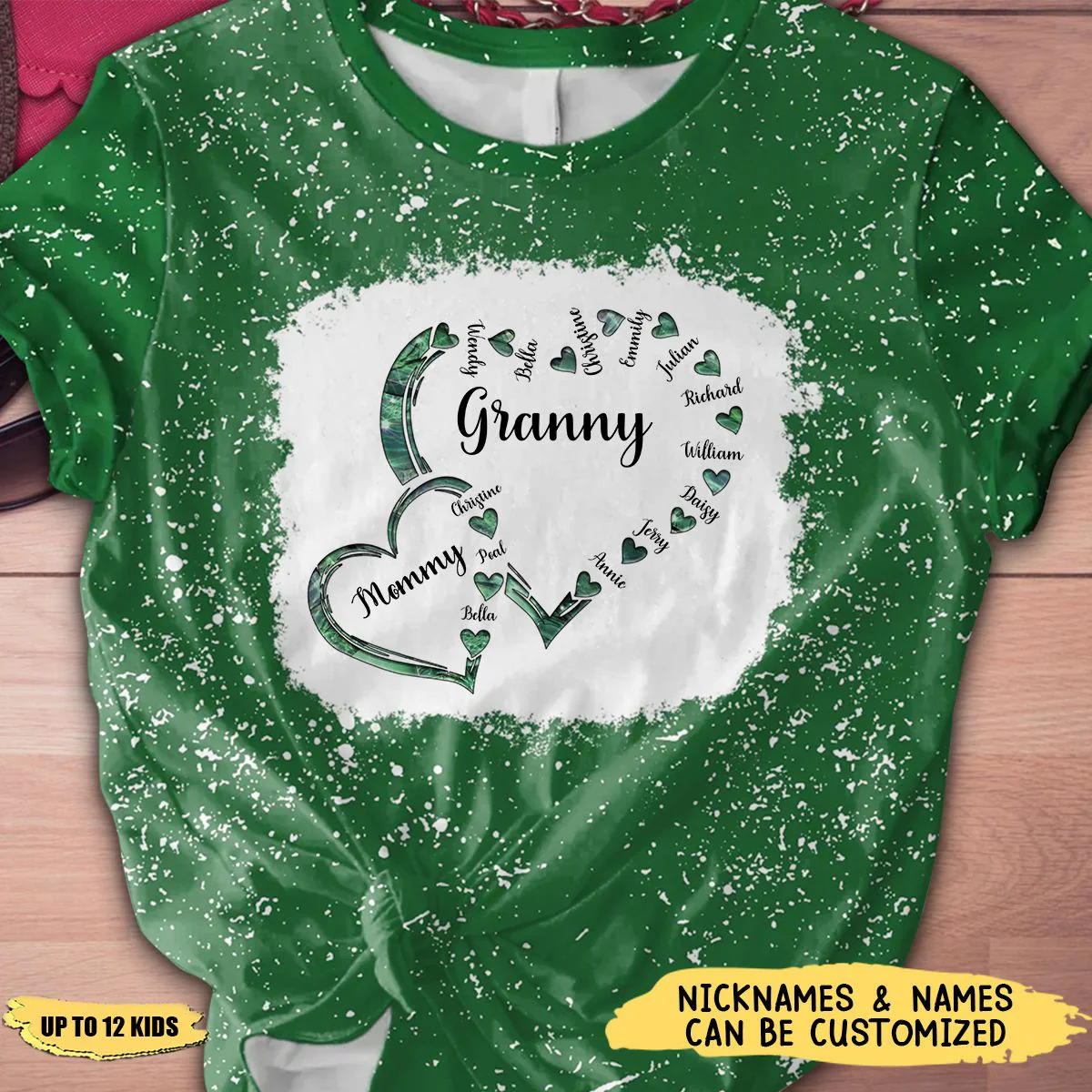 Personalized Mom Grandma And Kids Heart T-shirt Sweatshirt Hoodie