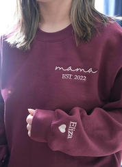 Custom Embroidered｜Mama Sweatshirt｜Mom Hoodie