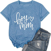 Women's T-shirt with lettering "Boy Mom"