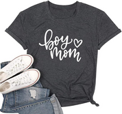 Women's T-shirt with lettering "Boy Mom"