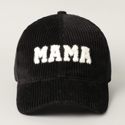 MAMA 3D Embroidered Corduroy Baseball Cap