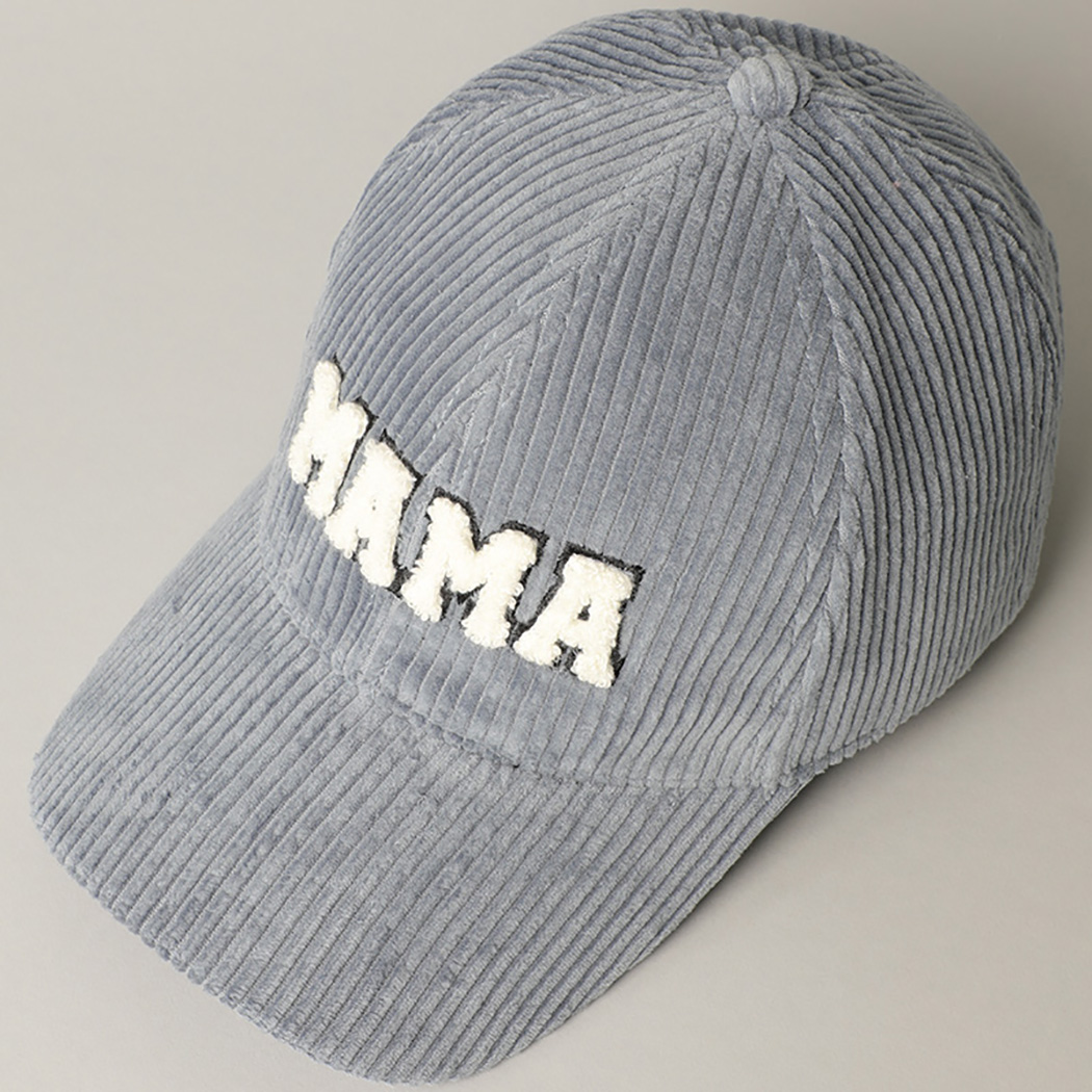 MAMA 3D Embroidered Corduroy Baseball Cap