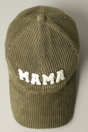 MAMA 3D Embroidered Corduroy Baseball Cap