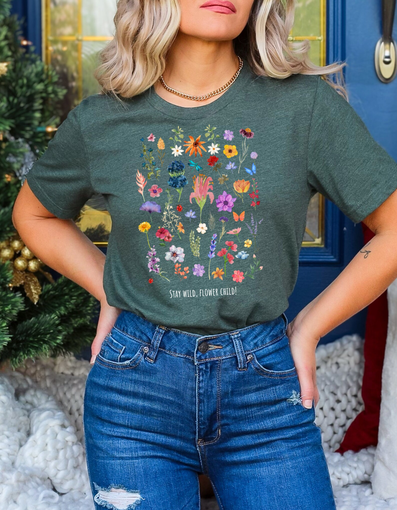 Stay Wild Flower Child Shirt, Flower Shirt, Floral Shirt, Wildflower Shirt