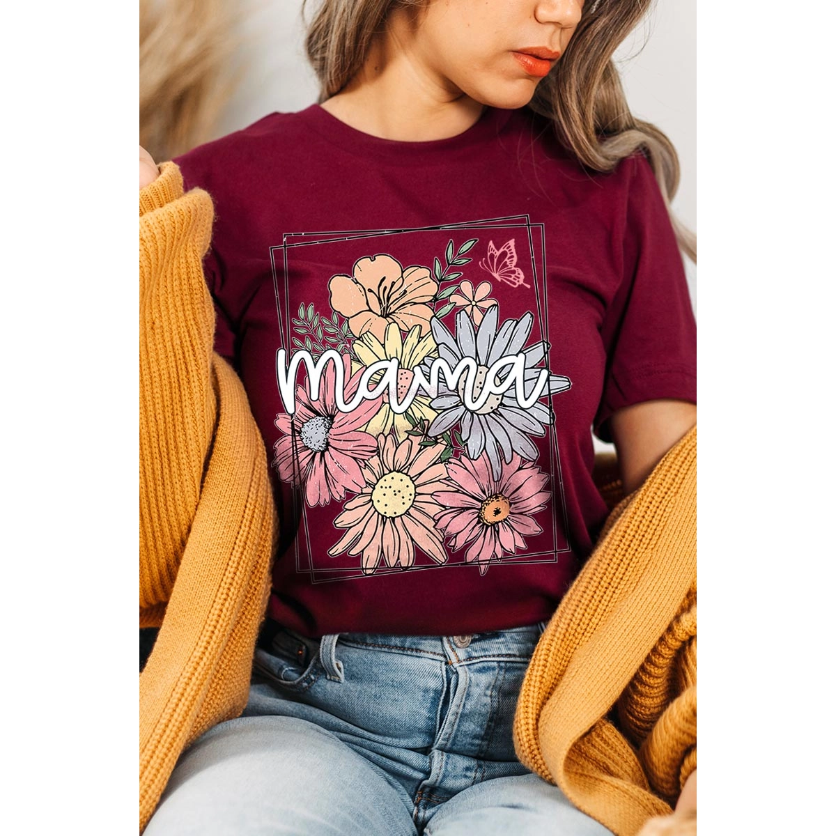 Mama Flower Mothers Day Graphic Shirt