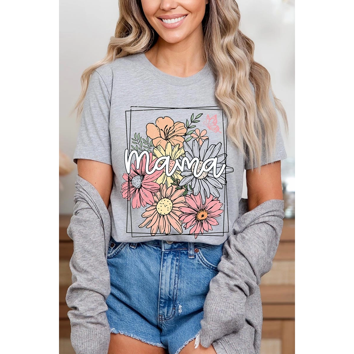 Mama Flower Mothers Day Graphic Shirt