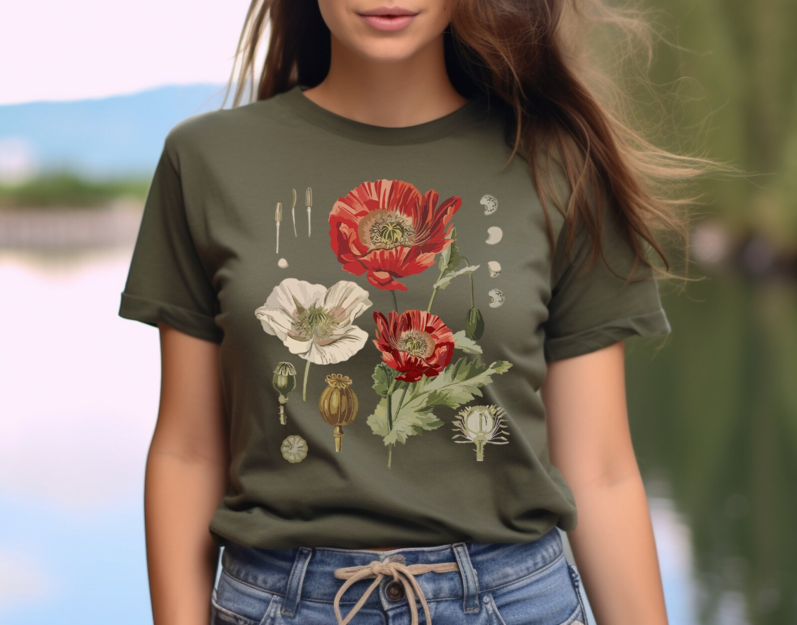 Botanical Shirt,Botanica Tee, Wildflower Shirt, Garden Shirt