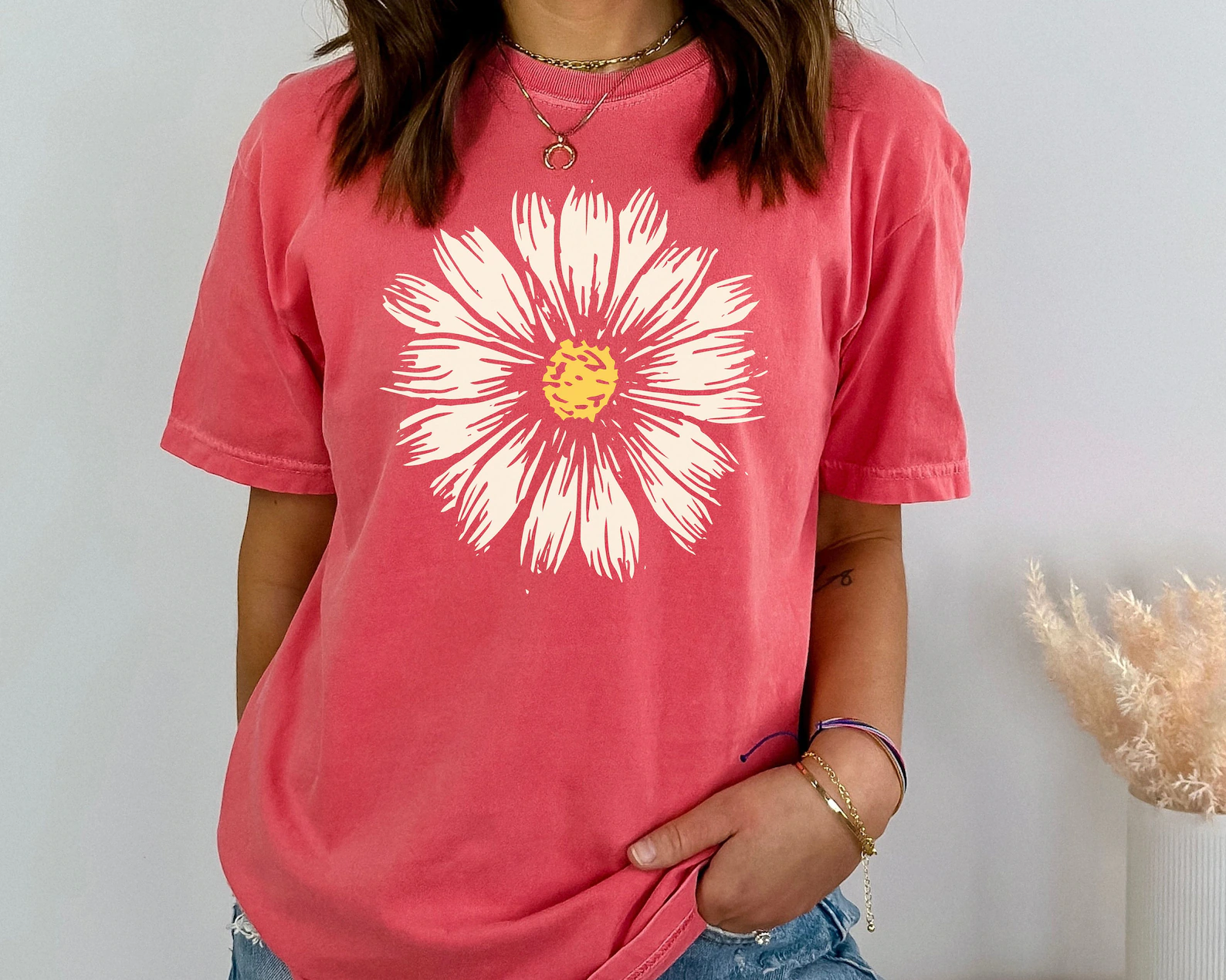 Comfort Colors Daisy Shirt, Wildblumen T-Shirt, Florales T-Shirt, Süßes Boho Shirt 