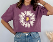 Comfort Colors Daisy Shirt, Wildblumen T-Shirt, Florales T-Shirt, Süßes Boho Shirt 