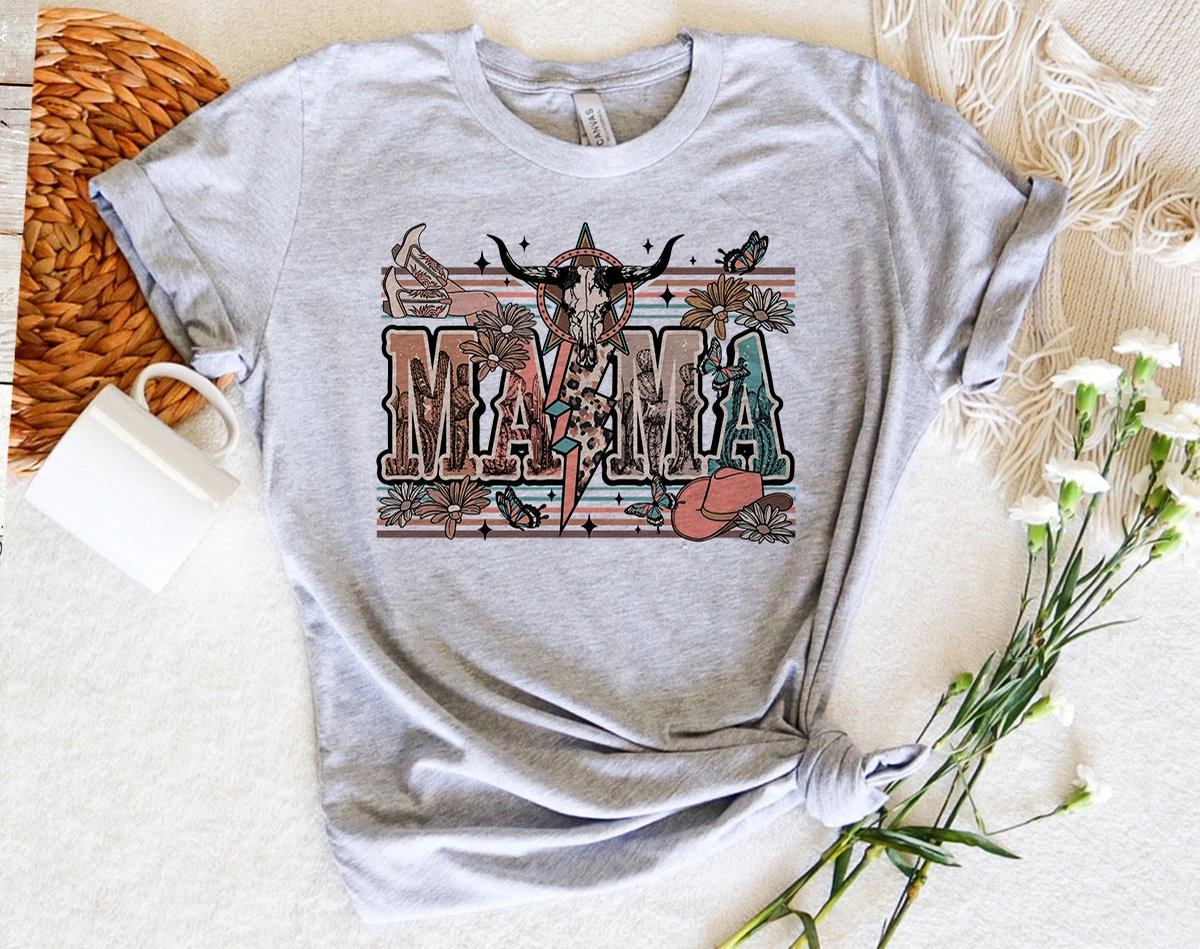 Mama Western - Mother's Day Cowboy Boho T-Shirt Sweatshirt Hoodie