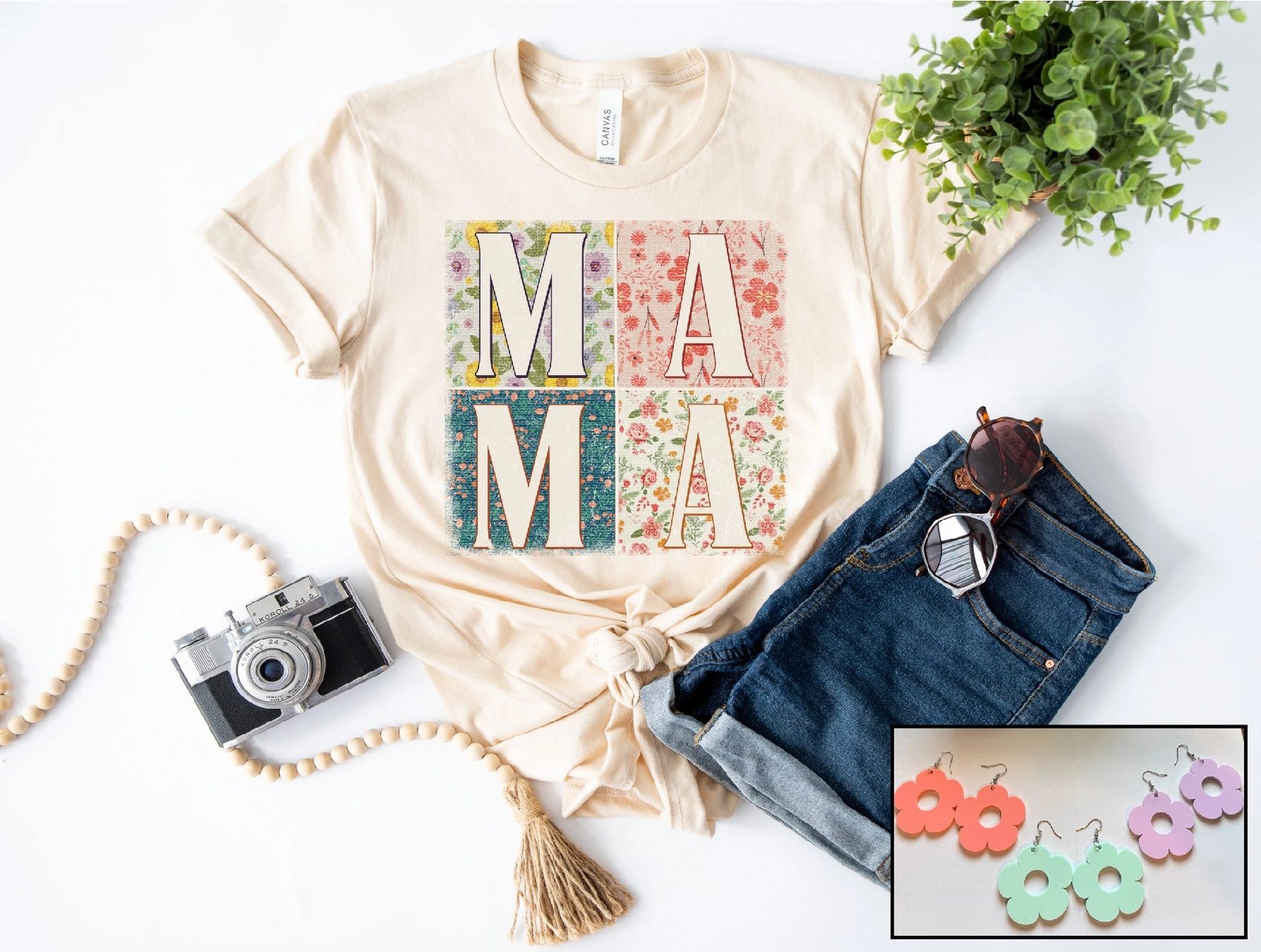 Mama- Floral T-shirt Sweatshirt Hoodie