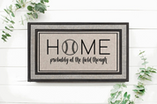 Baseball Themed Home Sweet Home | Baseball Doormat