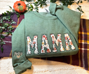 Mama Sweatshirt｜Embroidered Mama Sweatshirt｜Floral Sweatshirt