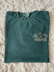 Floral Mama｜Embroidered Adult T-Shirt｜Mama Shirt｜Grandma Shirt