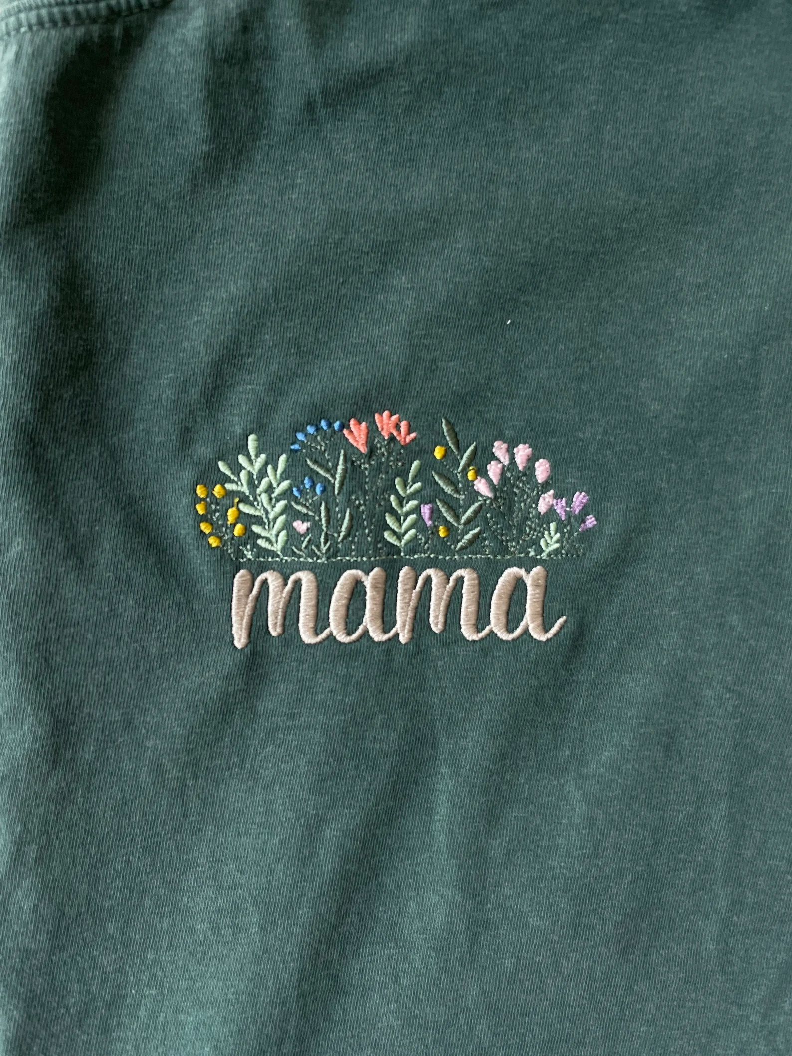 Floral Mama｜Embroidered Adult T-Shirt｜Mama Shirt｜Grandma Shirt