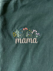 Floral Mama｜Embroidered Adult T-Shirt｜Mama Shirt｜Grandma Shirt