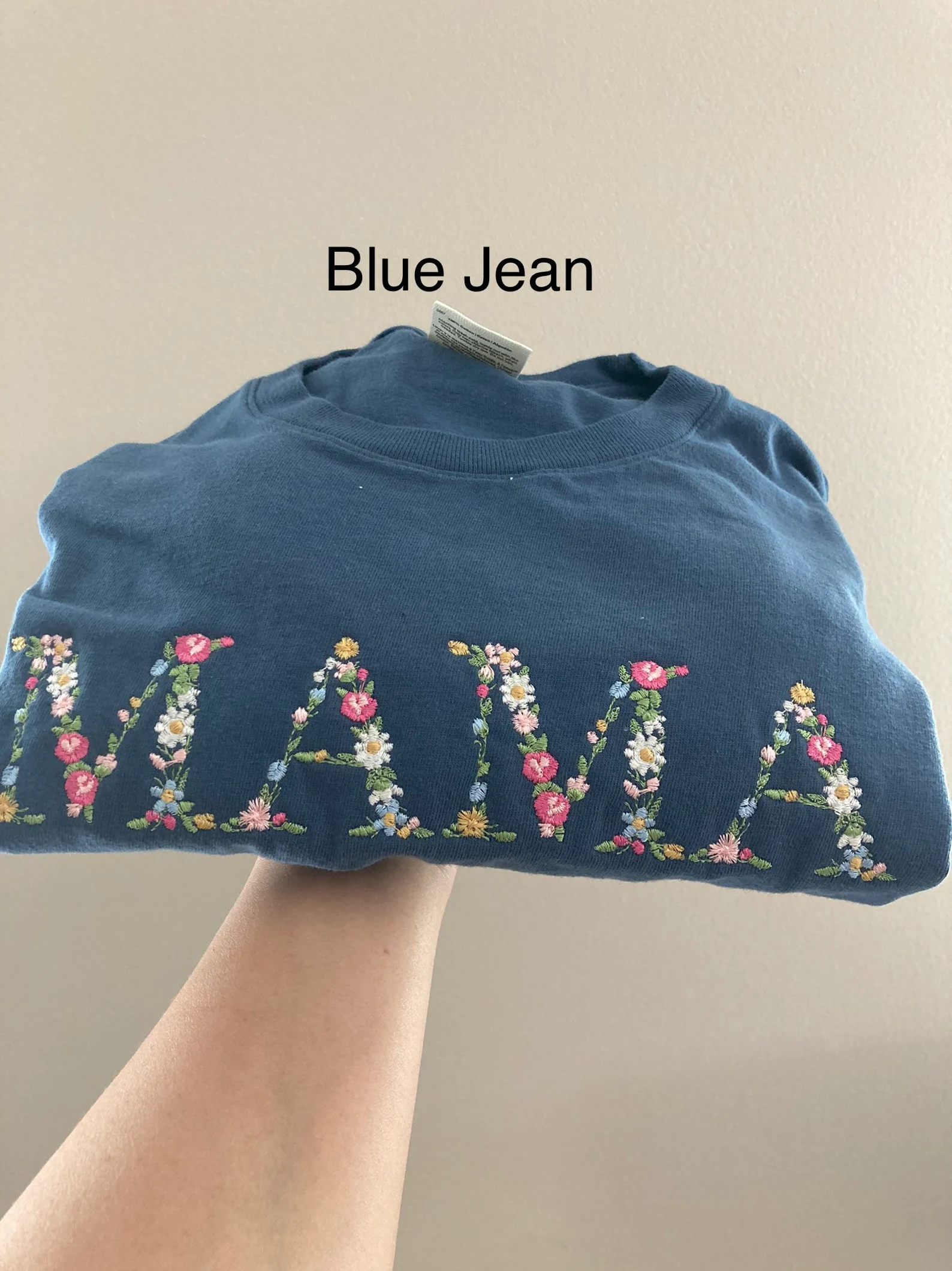 Embroidered T-Shirts | Floral Mama Grandma | Abuela Gifts for mother's day family