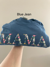 Embroidered T-Shirts | Floral Mama Grandma | Abuela Gifts for mother's day family