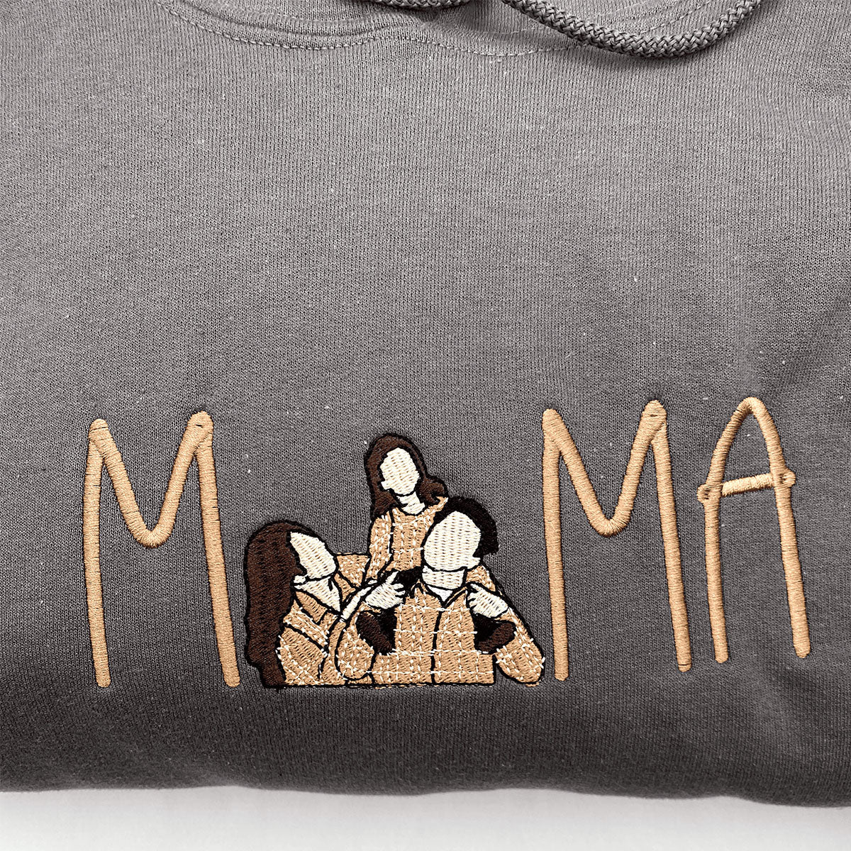 Embroidered Mama Sweatshirt｜With Custom Portrait｜From Your Photo