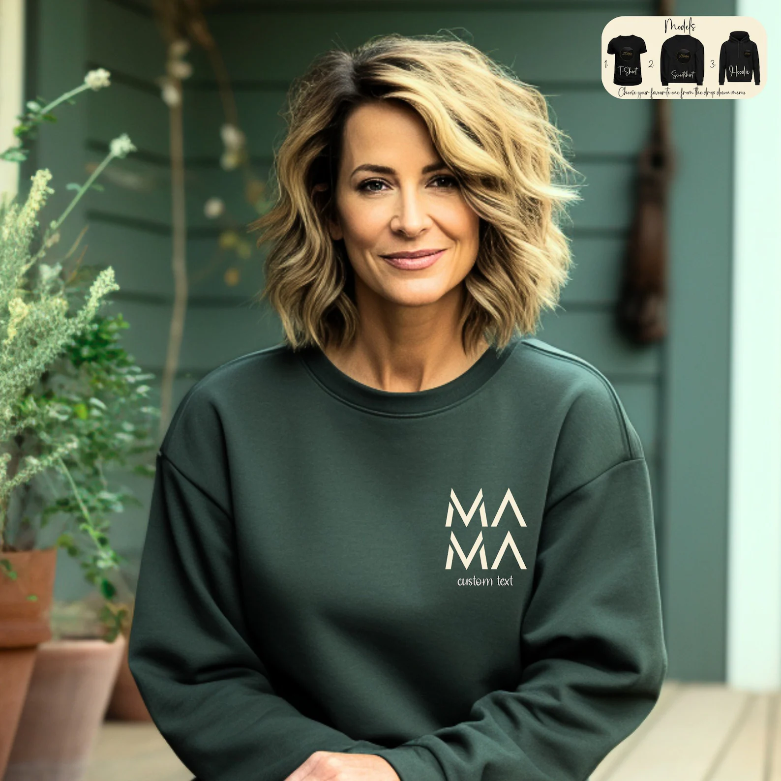 Personalised Mama Sweatshirt, Minimalist T-Shirt, Mother's Day Gift