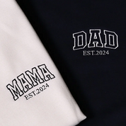 Custom Embroidered | Family Sweatshirt | Kids Names On Sleeve | Gifts for Parents