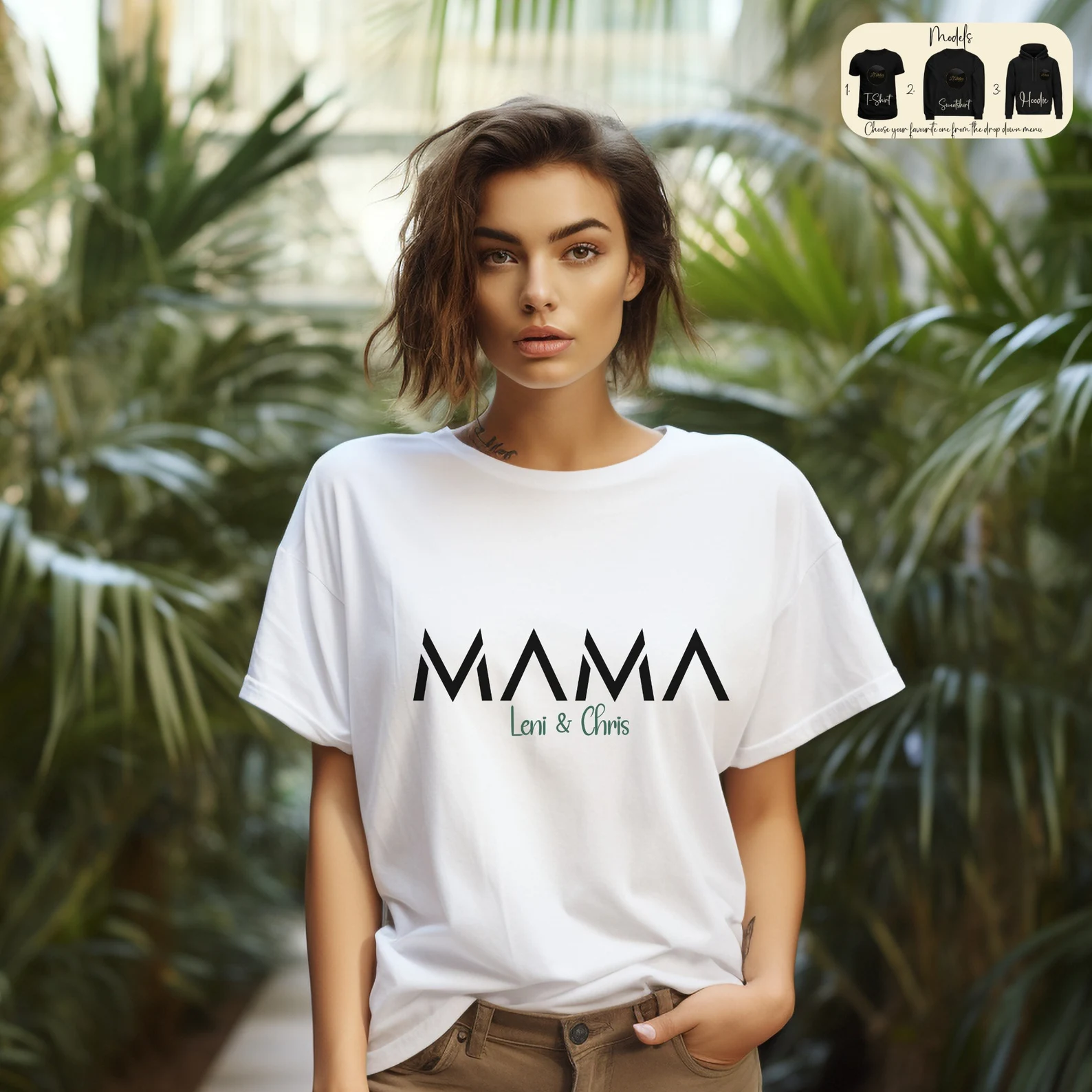 Personalised Mama Sweatshirt, Minimalist T-Shirt