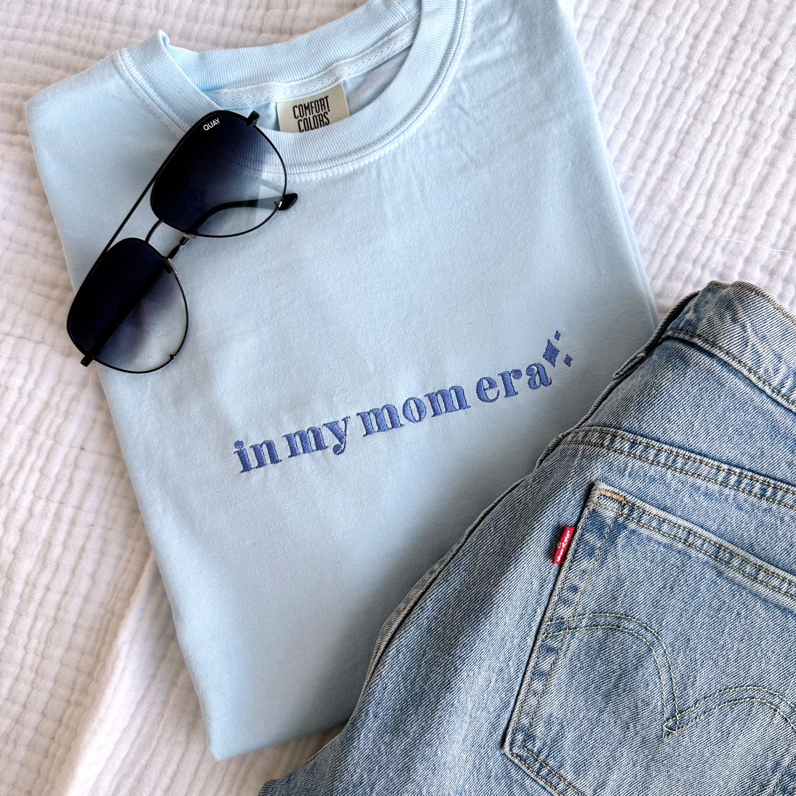 Mom Era | Embroidered | T-Shirt | Embroidered Mama Tee