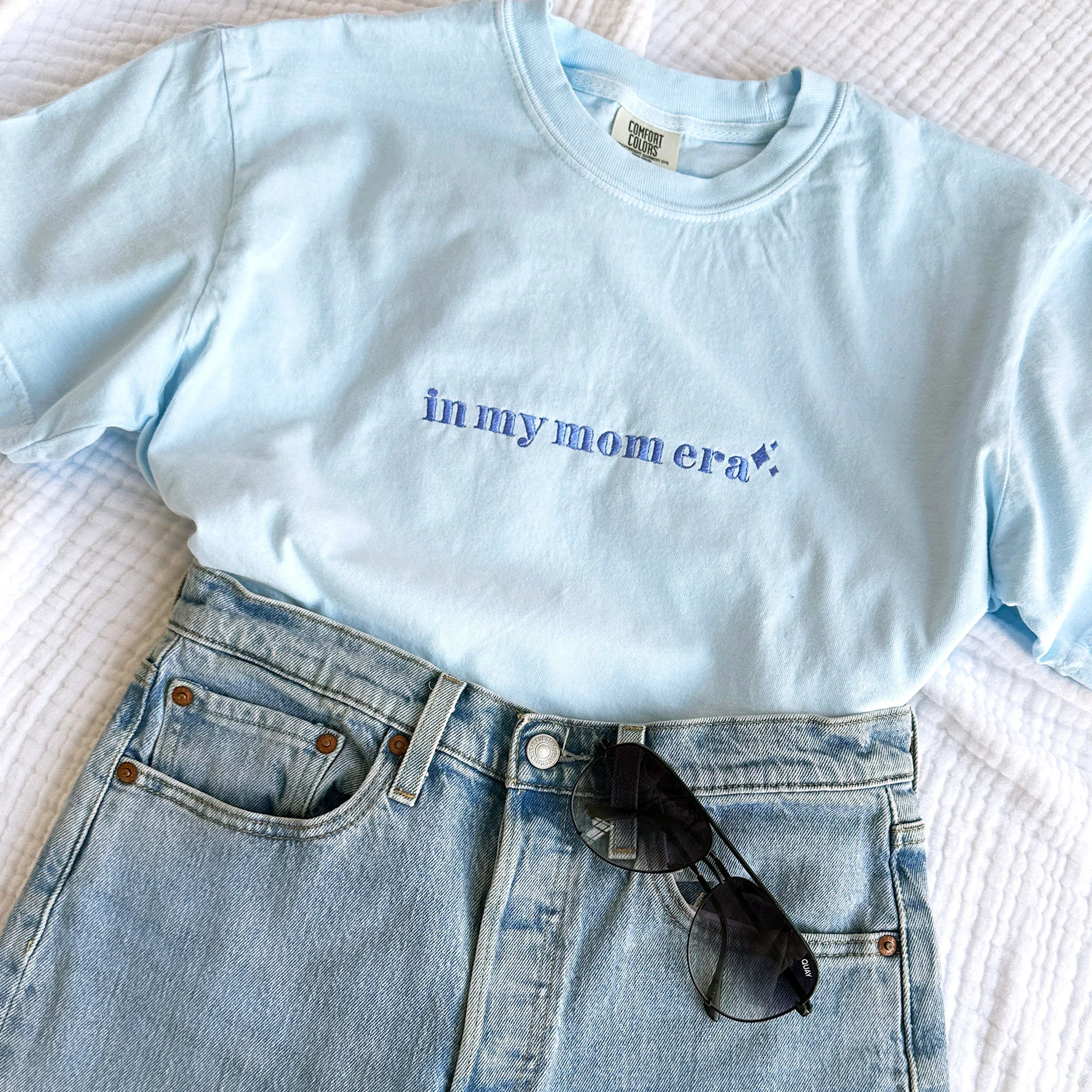 Mom Era | Embroidered | T-Shirt | Embroidered Mama Tee