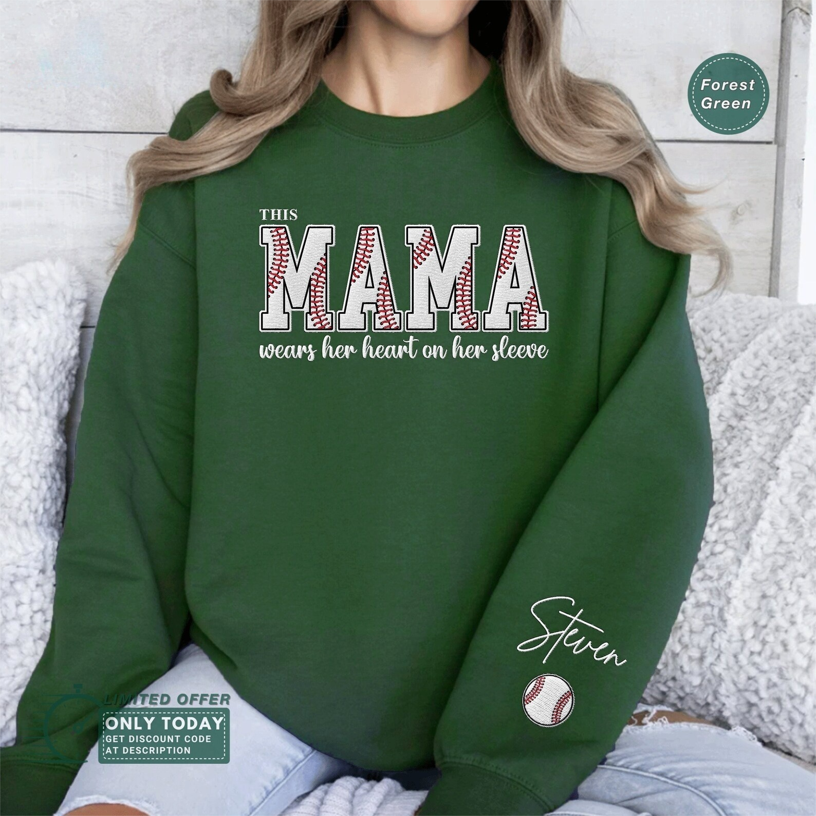 Baseball Mama｜Custom Name｜Embroidered Outfit｜Sports Mom