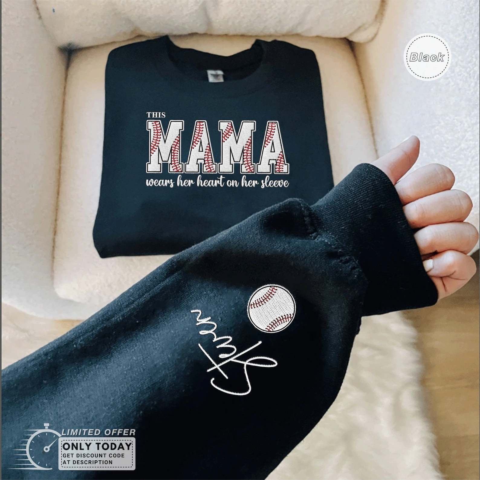 Baseball Mama｜Custom Name｜Embroidered Outfit｜Sports Mom